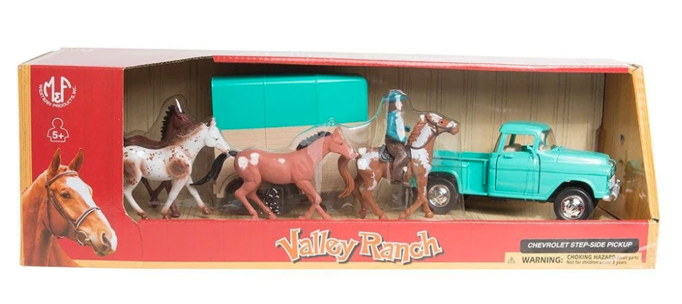Children s Toy Pick Up Truck with Horse Trailer